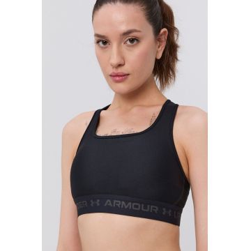 Under Armour sutien sport Crossback 1361034 culoarea negru, neted 1361034-001