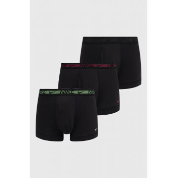 Nike boxeri (3-pack) bărbați, culoarea neagră