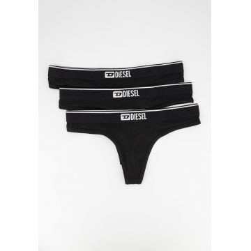 Set de chiloti tanga cu banda logo in talie Starsey - 3 perechi