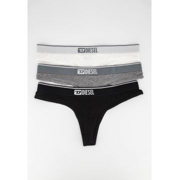 Set de chiloti tanga cu banda logo in talie Starsey - 3 perechi