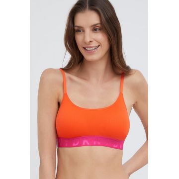 Dkny sutien culoarea portocaliu, neted