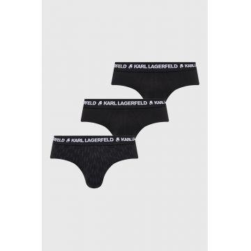 Karl Lagerfeld slip (3-pack) barbati, culoarea negru