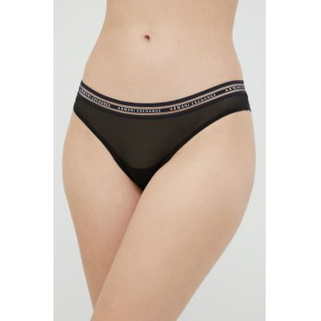 Armani Exchange chiloti brazilieni culoarea negru, transparent