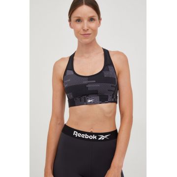 Reebok sutien sport Lux culoarea gri, modelator