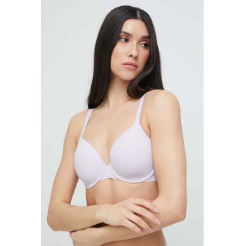 Dkny sutien culoarea violet, neted