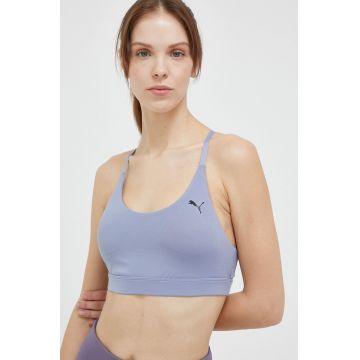 Puma sutien yoga Studio culoarea violet, neted