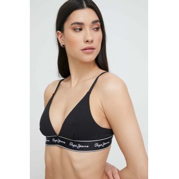 Pepe Jeans sutien culoarea negru, neted