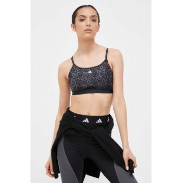 adidas Performance sutien sport Aeroreact culoarea negru, modelator