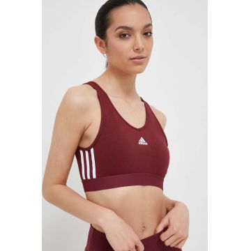 adidas sutien sport culoarea bordo