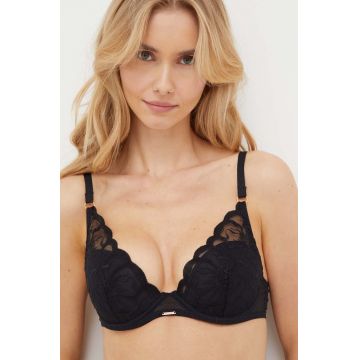 Chantelle sutien culoarea negru, dantela, neted