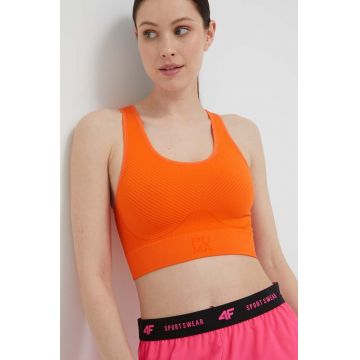 Puma sutien sport Infuse Evoknit culoarea portocaliu, neted