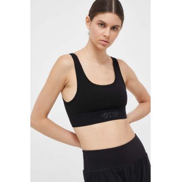 Dkny sutien sport culoarea negru, neted