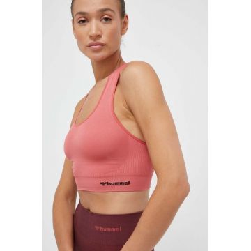 Hummel sutien sport Tif culoarea portocaliu, neted