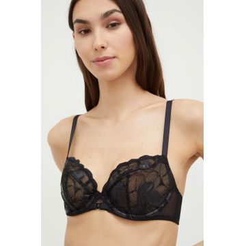 Chantelle sutien culoarea negru, dantela, neted