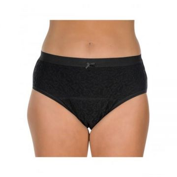 Chilot dama menstruali/incontinenta nivel 2/5, Suprima, Bumbac, Negru, Mar L