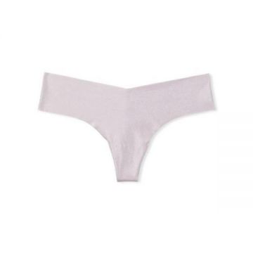 Chiloti tanga Victoria's Secret, No-show Shimmer Thong Panty, Alb, M Intl