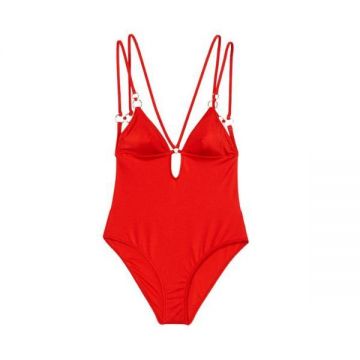 Costum de baie intreg Victoria's Secret, Rings Strappy One-Piece, Rosu, S Intl