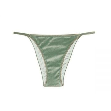 Slip de baie Victoria's Secret, Velvet Brazilian Bikini Bottom, Verde, M Intl