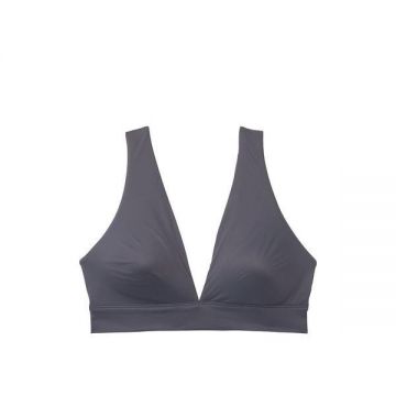 Sutien triunghi dama, Victoria's Secret, Unlined Soft Wireless Lounge Bra, Gri, M INTL