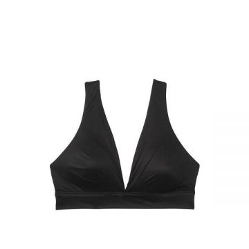 Sutien triunghi dama, Victoria's Secret, Unlined Soft Wireless Lounge Bra, Neagra, S INTL