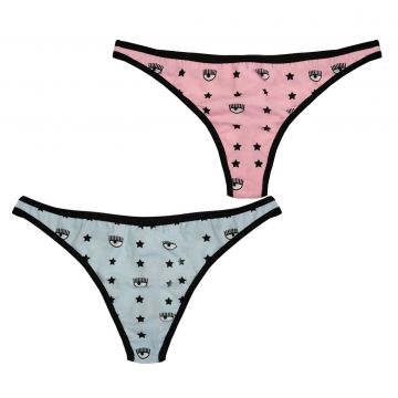 All Over Eye Star Jersey Thong Bipack Fantasia L