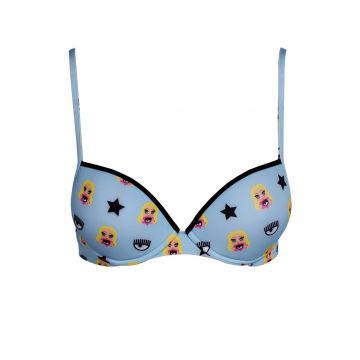 All Over Mascotte Microfiber Push-up Fantasia Azzurro S