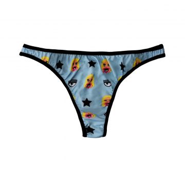 All over mascotte thong fantasia azzurro l