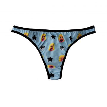 All Over Mascotte Thong Fantasia Azzurro XS