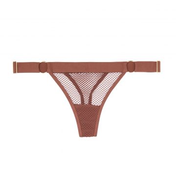 Fishnet thong panty l