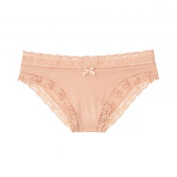 Lace-trim cheekini panty xs