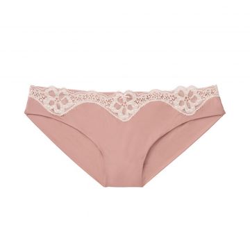 Satin & lace cheekini panty l