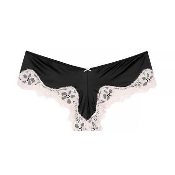 Satin & lace cheeky panty xs