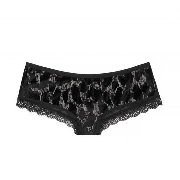 Sequin leopard cheeky panty m