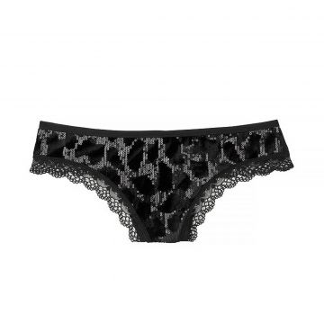 Sequin Leopard Thong Panty L