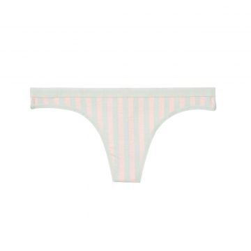 Stretch cotton thong panty l