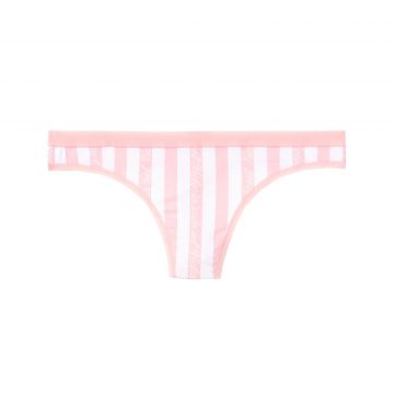 Stretch cotton thong panty l