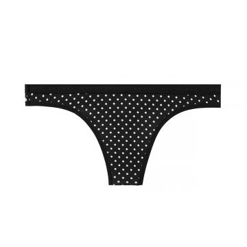 Stretch cotton thong panty m