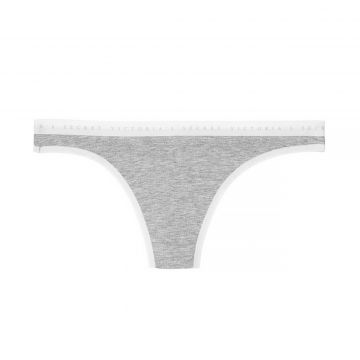 Stretch cotton thong panty s