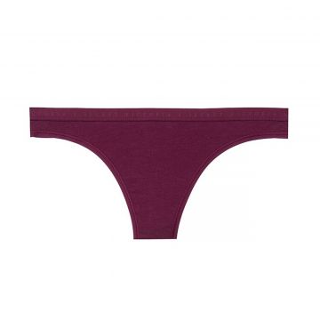 Stretch cotton thong panty xs