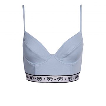 Stretch Jersey Bralette Azzurro XS