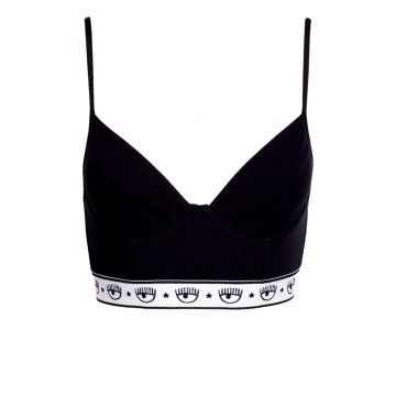 Stretch jersey bralette nero xs