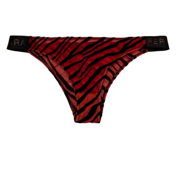 Tiger flock tulle brazilian fantasia rosso l