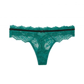 Dream angels lace & velvet thong panty s