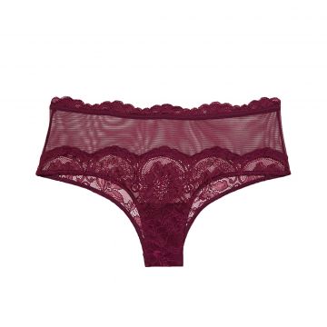 Lace & mesh cheeky panty l