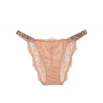 Lace Shine Strap Bikini Panty L