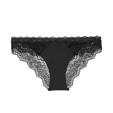 Lace trim cheekini panty l