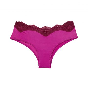 Lace trim cheeky panty l