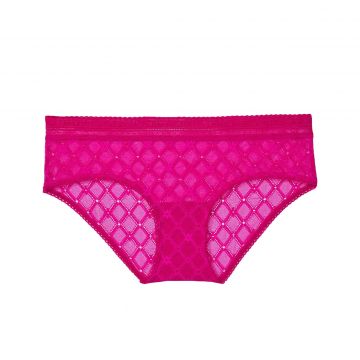 Logo mesh hiphugger panty l