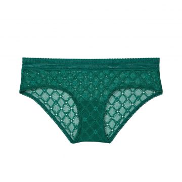 Logo mesh hiphugger panty l