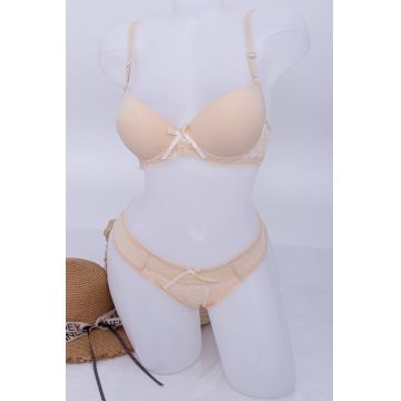 Set lenjerie intima - chilot si sutien - 15569 Bej | RoseGirl